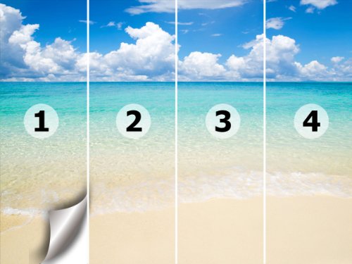 Vliestapete Sonne, Meer und Strand VT479 Größe:400x280cm, Fototapete, Vlies Tapete, High Quality, PREMIUM Bildtapete, Ufer Küste Ozean - 3
