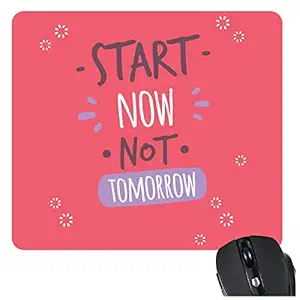 American Apple Star Now Not Tomorrow Logo Print On Rubber Base Mat Finish Mouse Pad for Office Boys & Girls ,Gaming Computer, Laptop, PC Mouse Pad