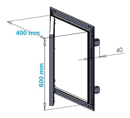 Revisionsklappe GK-Einlage 400 x 600 mm Gipskarton 12,5 mm KRAL13 Revisionstür Revision Wartungstür 40 x 60 cm Wartung Reinigungsklappe Wartungsöffnung mit Aluminium-Rahmen Feuchtraumgeeignet grün Trockenbau - 8