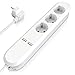 Produktbild CSL - Steckdosenleiste 3 fach mit USB Ladegerät verbautes Netzteil 2x USB Ports | bis zu 3680W | integrierter Kinderschutz | IP20 | 1,5m | weiß