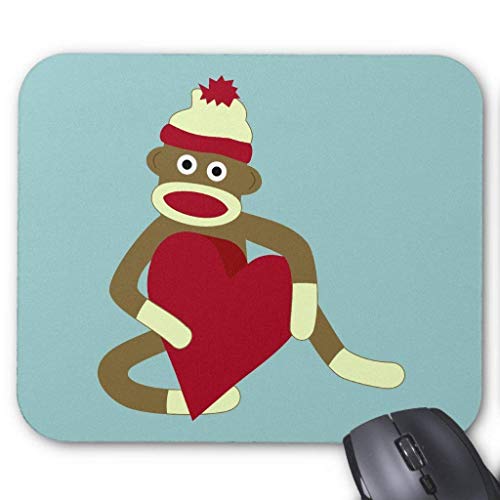 Preisvergleich Produktbild Sock Monkey Love Heart Mouse Pad