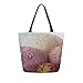 Produktbild Rosa Erdbeereis Ball Sommer Tragbare Große Doppelseitige Lässige Canvas Tragetaschen Handtasche Schulter Wiederverwendbare Einkaufstaschen Duffel Geldbörse Frauen Männer Lebensmittelgeschäft Reise