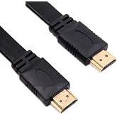 Lunatic 9649 0.5 Metre Yassı Flat Slim Hdmi Kablo Uyumlu 4k Full Hd 4k 60hz 2.0 Uyumlu 4K 60p &ccedil;&ouml;z&uuml;n&uuml;rl&uuml;k uyumlu 18 Gbps veri 