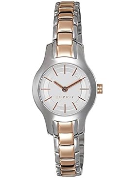Esprit Damen-Armbanduhr Es-Tia Two Tone Analog Quarz Edelstahl ES107082003