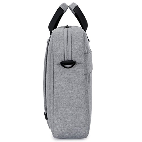 Laptop Tasche 15,6 Zoll, BRINCH stilvoll Nylon Laptop Messenger Bag Umhängetasche Schultertasche Aktentasche für 15-15,6 Zoll Laptop / Notebook / MacBook / Ultrabook / Chromebook Computers,Grau - 8