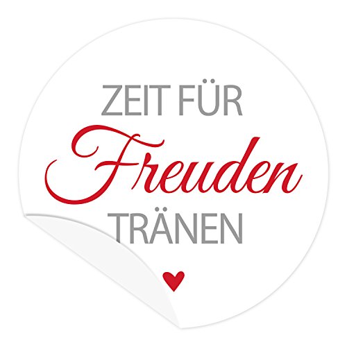 Freudentränen Set weiße Flachbeutel inklusive runde Aufkleber / Sticker als Verpackung für Freudentränen Taschentücher – TOP QUALITÄT aus Deutschland von KuschelICH (50 Stk) - 3