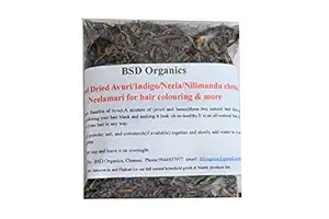 BSD Organics Natural Dried Avuri/Indigo/Neela/Nilimandu chettu/Neelamari for hair colouring & more -50 gm