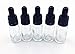 Produktbild Fünf 10ml transparent Glasflaschen mit Pipette Pipetten
