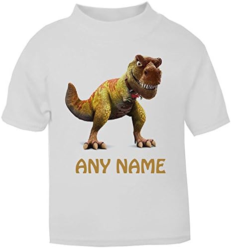 Cute Personalised T-Rex T-Shirt Girls Boys Top Child's Kids Tee dinosaur age size gift (2-3 Years)