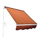 Produktbild Outsunny Alu Markise Balkonmarkise Klemmmarkise Fallarmmarkise Fenster Sonnenschutz 122 x 70 cm