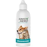 GreenHero® Ohrenwunder für Hunde- und Katzenohren | 200 ml | Gegen Ohrenmilben und Hefepilze bei Juckreiz, Entzündungen, Infektionen, Reizungen, Ausfluss und Ekzemen