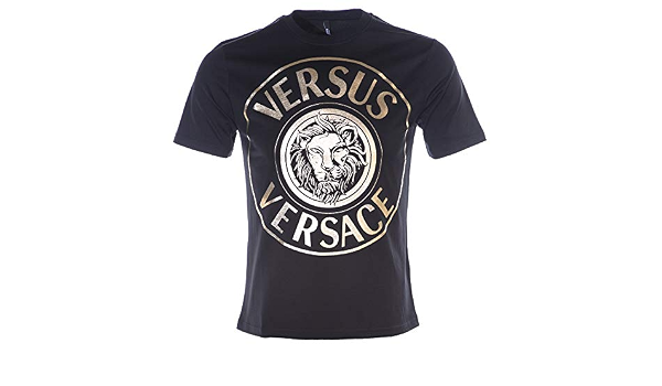 Versus Versace - T-Shirt - Uomo Black/Gold X-Large : Amazon.it:  Abbigliamento
