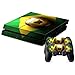 Produktbild Brasilien Flaggen Muster Flagge / Designfolie für Playstation 4 Konsole (für beide Seiten + Ränder / Full Body Aufkleber) und für 2 Controller / Sticker, Skin für PS4 Spielkonsole