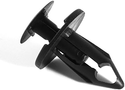 50pcs Panel Trim Clips Plastic Rivet Fastener Black 6mm Hole