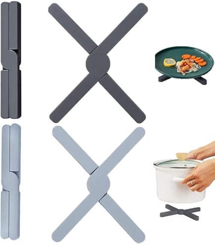 Makerstep Set 3 Sottopentola In Silicone A Forma Di Cuore – Antiscivolo E Resistente Al Calore Fino A 250°C – Lavabile In Lavastoviglie – Nero - 3