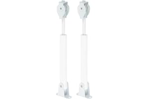 sourcing map 2Pcs Universal Spring Loaded Cord Tensioner, Metal String Tension Rod Pulleys, Curtain Locking Cord Tension Pole Adjustable for Cord Loops and Draperies Vertical Blinds