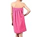 TopTie Women's Microfiber Terry Towel Bath Spa Wrap Set Body Wrap & Hair Towel - Navy Blue,S