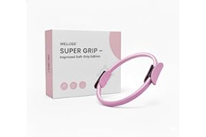 WELLDER Super Grip Anello Cerchio Magico Yoga Pilates Fitness Palestra Ring Nero Rosa Azzurro Uomo Donna 37CM