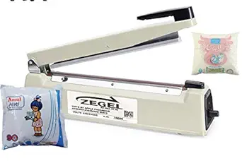 ZEGEL Iron Body Milk Packing Heavy Duty Heat Sealer for Plastic Bag (12 Inch)