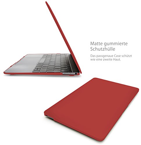 MyGadget MacBook 12 Zoll Retina *Gummi* Case Hülle – Apple Model ab 2015 (A1534) gummierte Plastik Tasche Mac Schutzhülle Hartschale Cover in Bordeaux Rot - 3