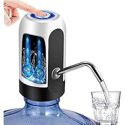 YOMYM Distributeur Automatique d'eau Bouteille Rechargeable Eau Potable Pompe à Eau Potable Bouteille de pompage Rapide électrique sans Fil Gallon Distributeur Universel avec Pompe à Eau