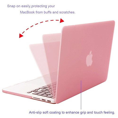 MOSISO Ultra Slim Plastik Hartschale Schutzhülle Hülle Snap Case für Macbook Pro 13 Zoll mit Retina Display NO CD-ROM Drive (A1502 / A1425), Rose - 4