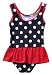 Attraco Baby Girls One Piece Swimwear Cute Polka Dot Swimming Costume Princess Bowknot Bathing Swimdress 0-6 Months