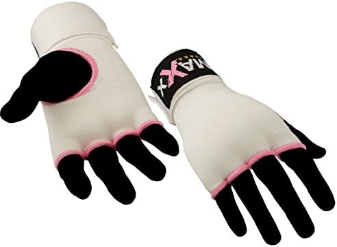 Max Sports Ltd Gel Padded WHITE Inner Gloves Hand Wrap boxing bag MMA UFC CARBON FIBER S -L