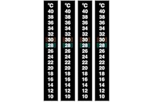 Brewing Mate 4PCS Stick On Adhesive LCD Thermometer Strip for Aquarium, Fish Tank or Home Brew Fermentation Temperature Control