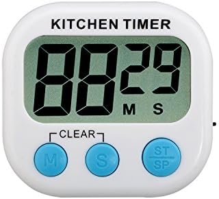 Kitchen timer digital magnetic Zhuoet cooking timer Large digital display with loud alarm Magne Back and Stand Updated version Adjustable volume（Blue