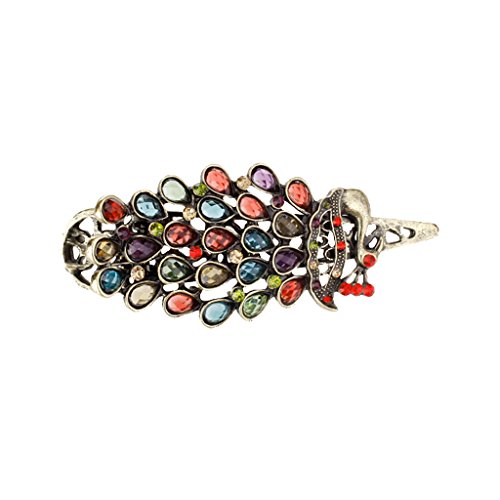 Retro Stil Strass Haarschmuck Pfau Phoenix Haarspange
