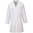 Portwest Standard Cotton Coat, Size: S, Colour: White, C851WHRS