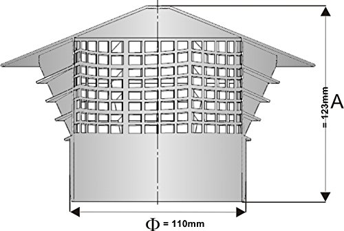Entlüftungshaube Dunsthut Dachentlüfter Univent DN 110 110mm auf Rohr - 7