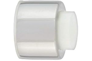 EVI Herrajes | Butée De Porte Adhésive Pour Mur | 28 x 28 mm | Caoutchouc Blanc | Acier Inoxydabl | Finition Brillant | Forte AdhéSion | 100 % fonctionnel | Mod. I-198/28-BTPM-AB