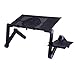 Produktbild WEIWEITOE-DE 0.48m Portable Foldable Aluminum Alloy Laptop Computer Notebook Table Stand Desk Bed Tray Enjoy Fun in Home with Fan