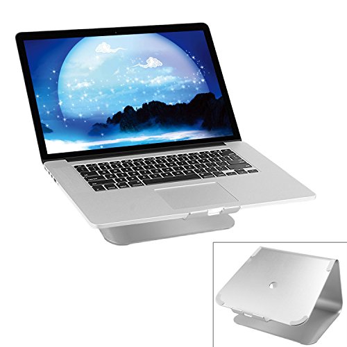 Homdox Aluminium Laptop Ständer Halter für Notebooks, MacBook, MacBook Pro MacBook Air und Computer PC, 26x24x15CM, Silber - 4