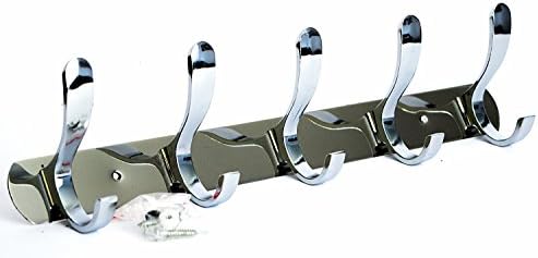 HEXII Original Stainless Steel Heavy Duty Solid Premium Wall Mounted Hooks - Multipurpose Affix around the Home, Bathroom, Office &amp; Garage - Rust &amp; Corrosion Resistant - 10 Hooks