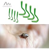 Gardigo Zeckenentferner 8er Set, Zeckenhaken, Zeckenzange, Zeckenpinzette, 4 kleine und 4 große Haken für Mensch und Tier