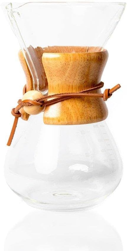 Epinox Cam Dripper Kahve Ekipmanı, 600 ml, 4 cup (Chemex Modeli)