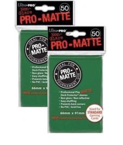 Ultra Pro PRO-MATTE - Deck Protector Sleeves Verde (100 Pz) Per Magic: The Gathering