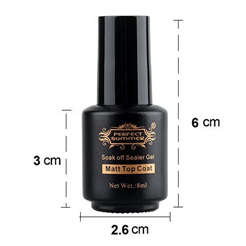 Perfect Summer UV LED aufl?sbarer Gel Nagellack 8ml Matte Top Coat - 6