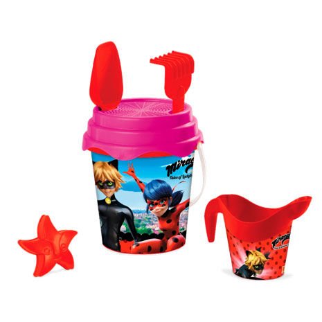 Preisvergleich Produktbild Mondo - Miraculous Ladybug 28407. Strandschloss Eimer, inklusive Schaufel, Rake, Schimmel und Duschkopf