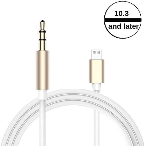 iphone 7 7 plus headphone jack adapter,Kupx lightning to 3.5 mm male aux cable lightning male to male audio aux adapter cable for iphone 7 7plus 5 5s 6 6s ipad mini air pro gold