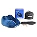Produktbild abaolux Nackenkissen Memory Foam Nackenhörnchen aus weich und angenehm Memory Schaum Reisekissen mit ergonomischer Stützfunktion Ideales Nackenkissen Reisen mit Bonus(Blau)