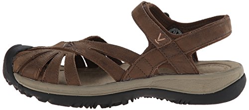 Keen Rose Leather Damen Sandalen Dark Earth - 5