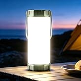Glocusent Survival Kamp Feneri, 106LED, 5 Parlaklık, 1200LM'ye Kadar, 3 Mod ve SOS, 120 Saat Şarj Edilebilir, IP68 Su Ge&ccedil;irme