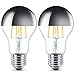 Produktbild Kopfspiegellampe 2er LED Lampe LED Birne Verspiegelt Edison Glühbirne Warmweiß Tropfenlampe Edison Glühbirne A60 4W 220V E27 Nicht Dimmbar