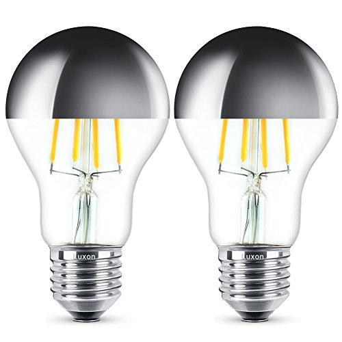Preisvergleich Produktbild Kopfspiegellampe 2er LED Lampe LED Birne Verspiegelt Edison Glühbirne Warmweiß Tropfenlampe Edison Glühbirne A60 4W 220V E27 Nicht Dimmbar