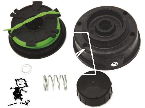 Fadenkopf kpl. m. Kapazität 12 m bei 2,0 mm Ø, passend für MTD 700, 800, 710 AST