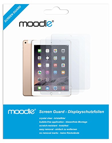 iPad Air Displayschutzfolie – 3 Stück – moodie Premium Folien Kristallklar mit Anleitung für Apple iPad Air / iPad Air 2 - 2